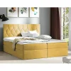 Lit continental Baltimore 159, Double, Jaune, Tissu, Disponible