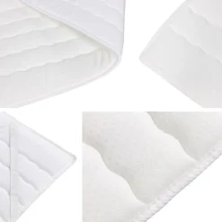 Lit continental Baltimore 180, Unique, Blanc, Faux cuir, Disponible