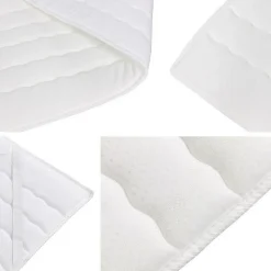 Lit continental Baltimore 115, Double, Rose, Tissu, Disponible