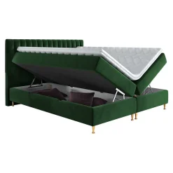 Lit continental ComfiDream 156, Double, Brun clair, Tissu, Disponible