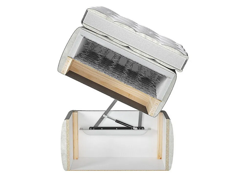 Lit continental ComfiDream 156, Double, Brun clair, Tissu, Disponible