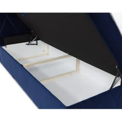 Lit continental Comfivo 225, Double, Gris, Tissu, Disponible