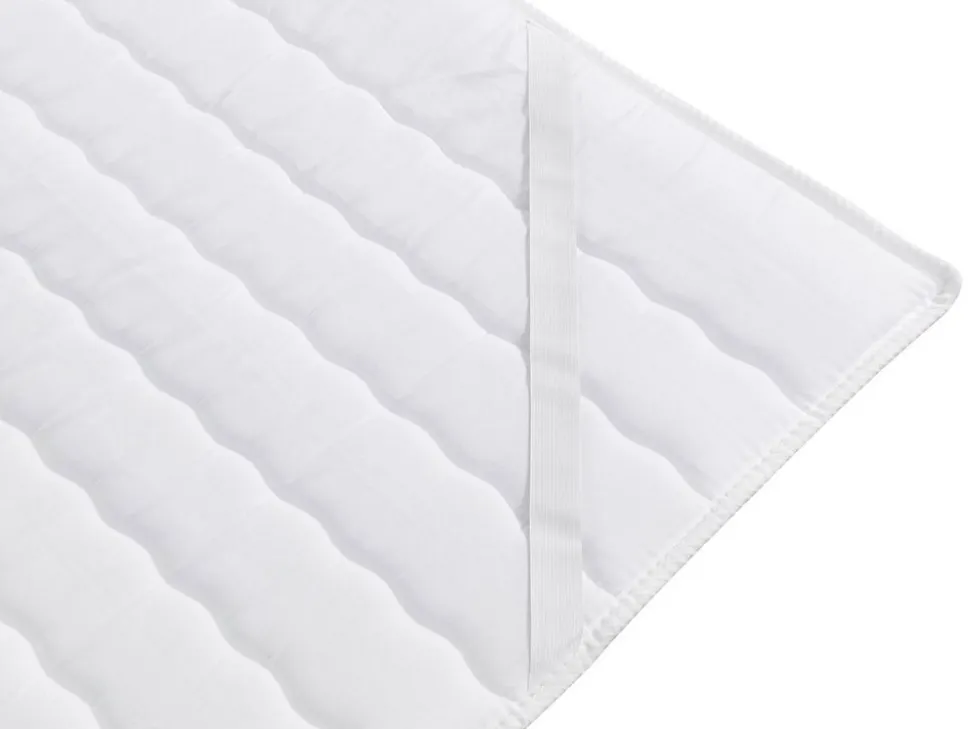 Lit continental Memphis 103, Double, Gris, Tissu, Disponible