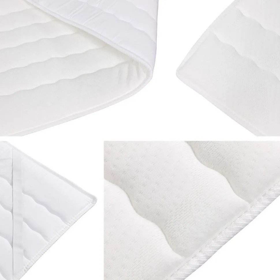 Lit continental Pomona 115, Double, Brun clair, Tissu, Disponible