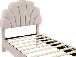 Lit coquillage en velours 