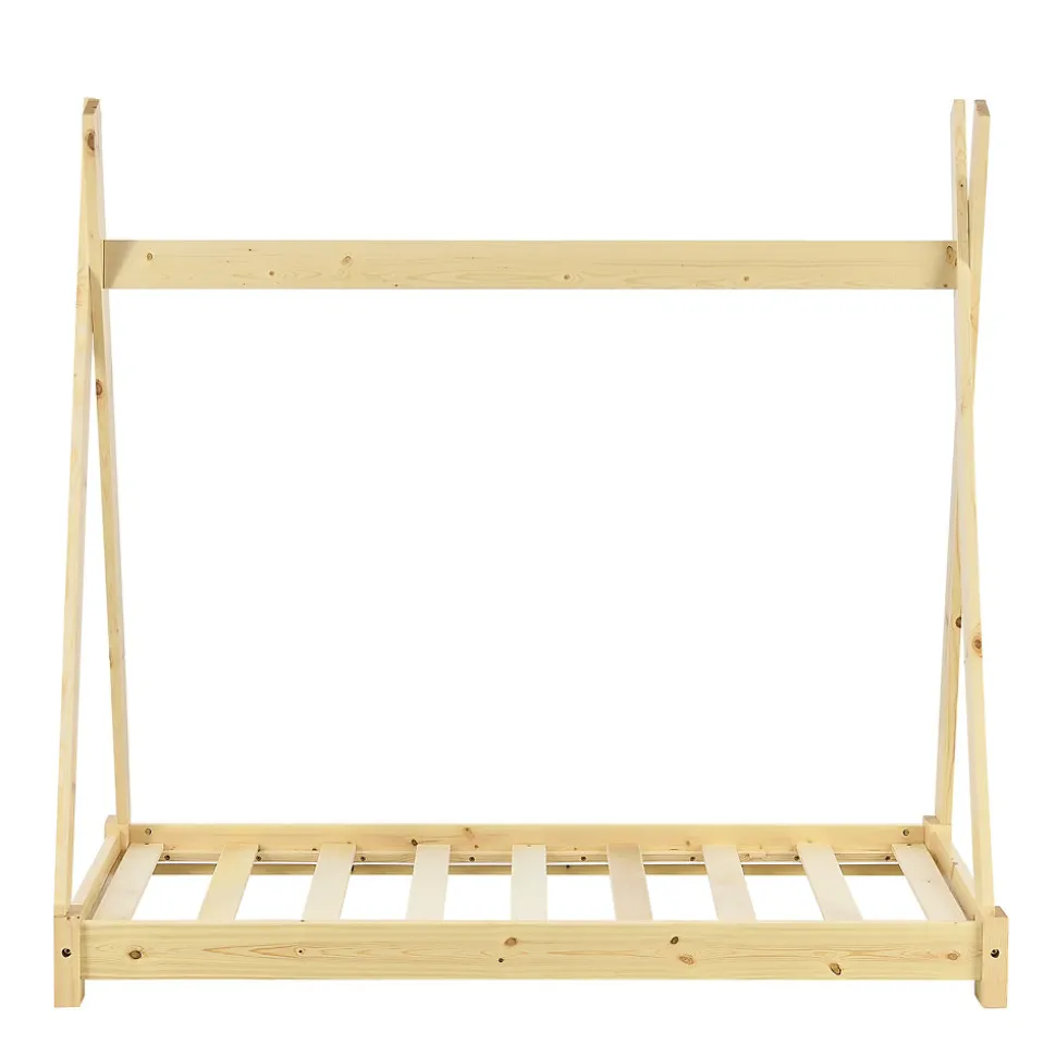 Lit de Tipi pour Enfant Onejda Bois Naturel 140 x 70 cm en.casa