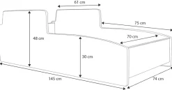 Lit de tracteur simple jaune 140x70 avec matelas