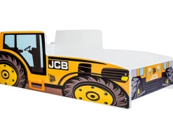 Lit de tracteur simple jaune 140x70 avec matelas