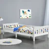 Lit d'Enfant Design Nuuk en Pin 200 x 90 cm Blanc Mat Laqué en.casa
