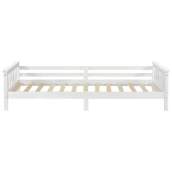 Lit d'Enfant Design Nuuk en Pin 200 x 90 cm Blanc Mat Laqué en.casa