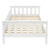 Lit d'Enfant Design Nuuk en Pin 140 x 70 cm Blanc Mat Laqué en.casa