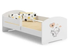 Lit d'enfant LUK avec balustrade 160x80 Eléphant