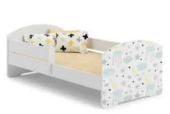 Lit d'enfant LUK avec barreaux 160x80 étoiles