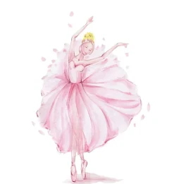 Lit d'enfant LUK avec tiroir et tringle 160x80 Princesse en couronne