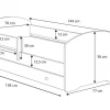 Lit d'enfant LUK avec tiroir et tringle 140x70 GOL