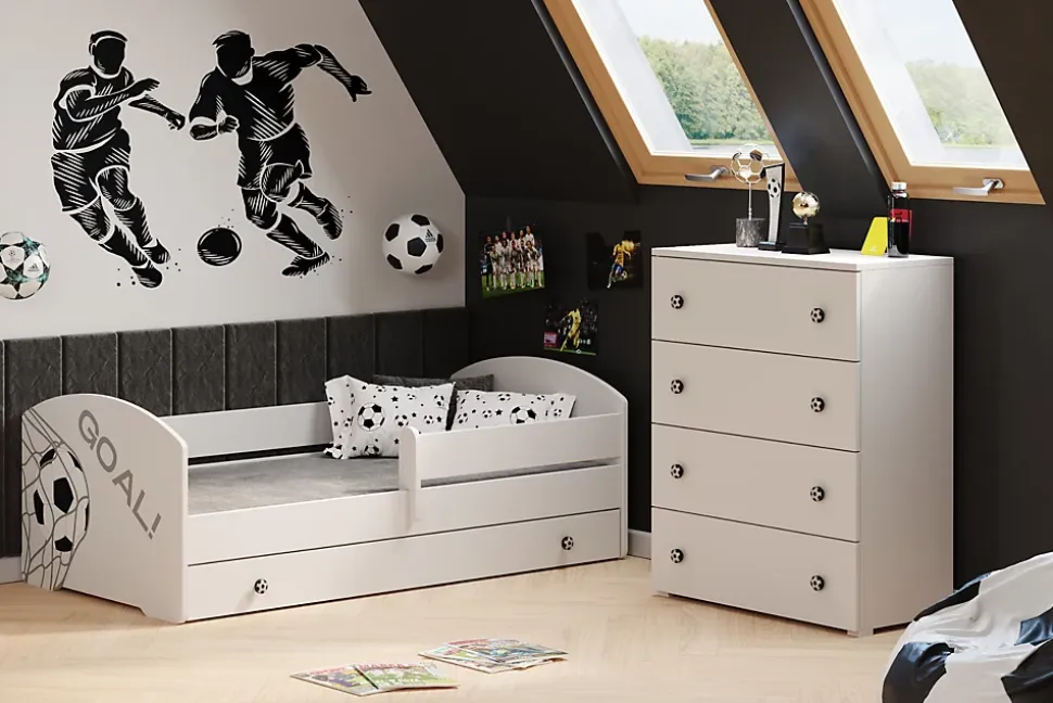 Lit d'enfant LUK avec tiroir et tringle 140x70 GOL