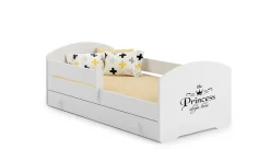 Lit d'enfant LUK avec tiroir et barreau 160x80 Princesse