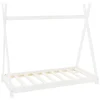 Lit d'enfant ML-Design Tipi 70x140 cm blanc simple en bois de pin sommier à lattes style indien
