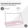 Lit d'enfant ML-Design Tipi 90x200 cm rose cadre en bois de pin style indien avec matelas H:10 cm