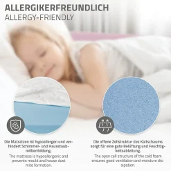 Lit d'enfant ML-Design Tipi 90x200 cm rose en bois de pin massif avec matelas H:16 cm style indien