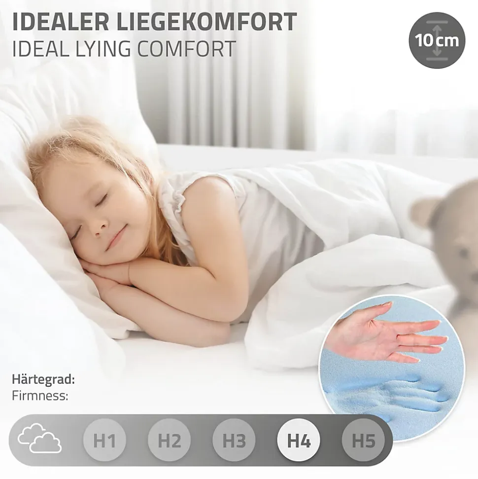 Lit d'enfant ML-Design Tipi 70x140 cm blanc en bois de pin massif avec sommier matelas style indien