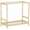 Lit d'enfant ML-Design 70x140 cm naturel beige bois de pin avec but de football et sommier à lattes