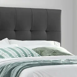 Lit double 160 x 200 cm en simili noir + sommier fixe - PANDORA