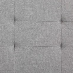 Lit Double 140 x190 cm Tissus Gris Moderne + Sommier Chambre