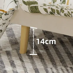 Lit Double Adulte 160x200 cm - Lit Bas Capitonné Moderne et Confortable, Sans Vérin, Sans Matelas, Tissu Beige