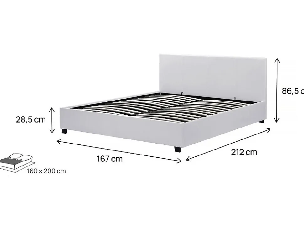 Lit double avec coffre "Carla"