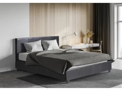 Lit double avec coffre "Carla" - 140 x 190 cm - Noir