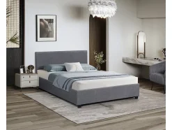 Lit double avec coffre "Carla" 140 x 190 Gris