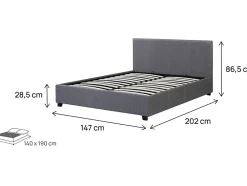 Lit double avec coffre 