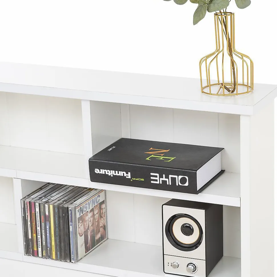 Lit Double Bois 140X200Cm Tiroirs Blanc Blackcolors