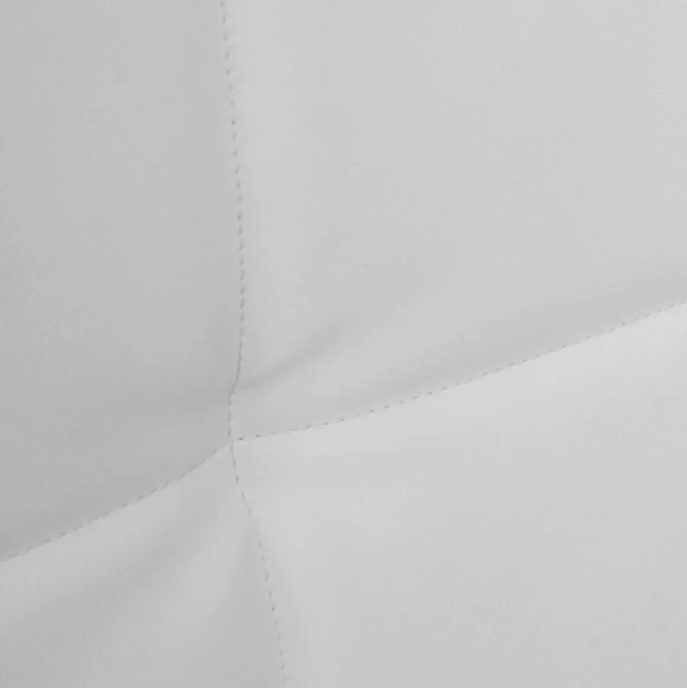 Lit double CHARLOTTE avec tête de lit et sommier 160 x 200 cm PVC blanc