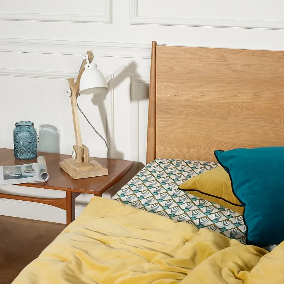 Lit double DALHIA Style scandinave en bois, 160 x 200