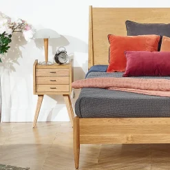 Lit double DALHIA Style scandinave en bois, 160 x 200