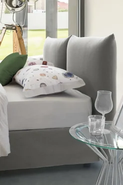 Lit double Dbrunor, Lit coffre avec revêtement en tissu, Ouverture frontale, avec matelas 160x200 cm inclus, Gris