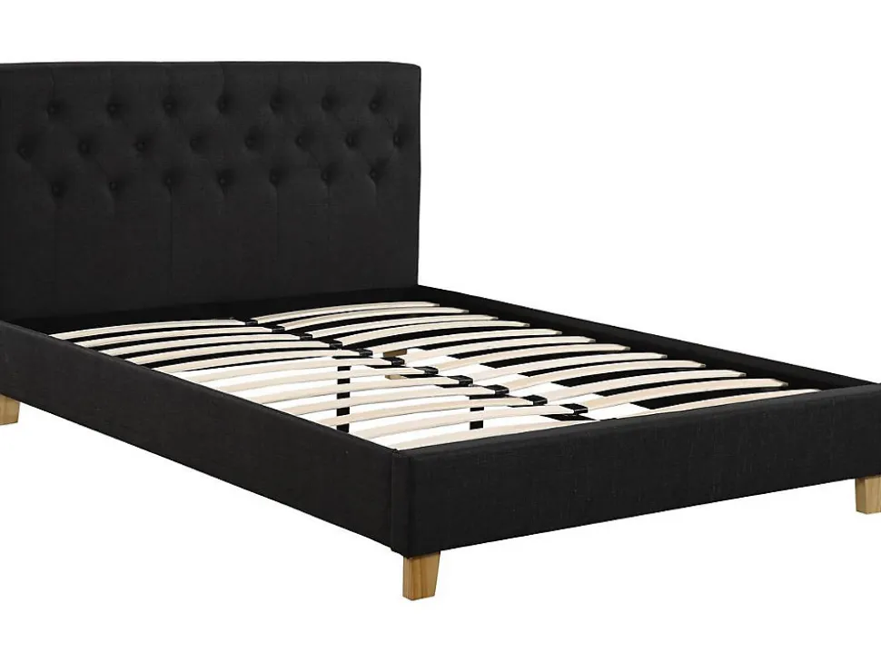 Lit double "Emmy" 140 x 190 cm Gris