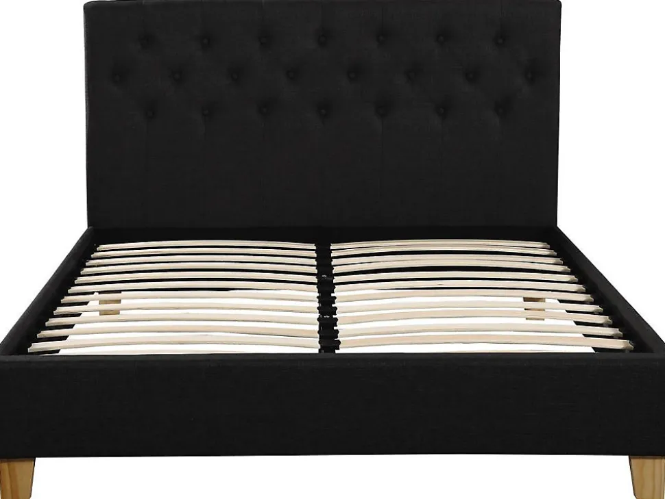 Lit double "Emmy" 140 x 190 cm Gris