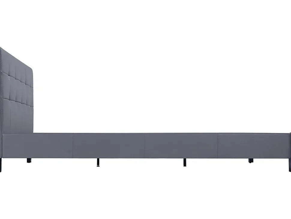 Lit double en pvc "Julia" - 140 x 190 cm - Gris