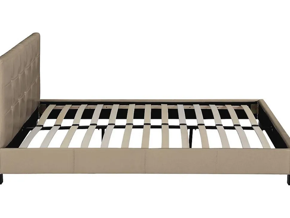 Lit double en pvc "Julia" - 160 x 200 - Taupe