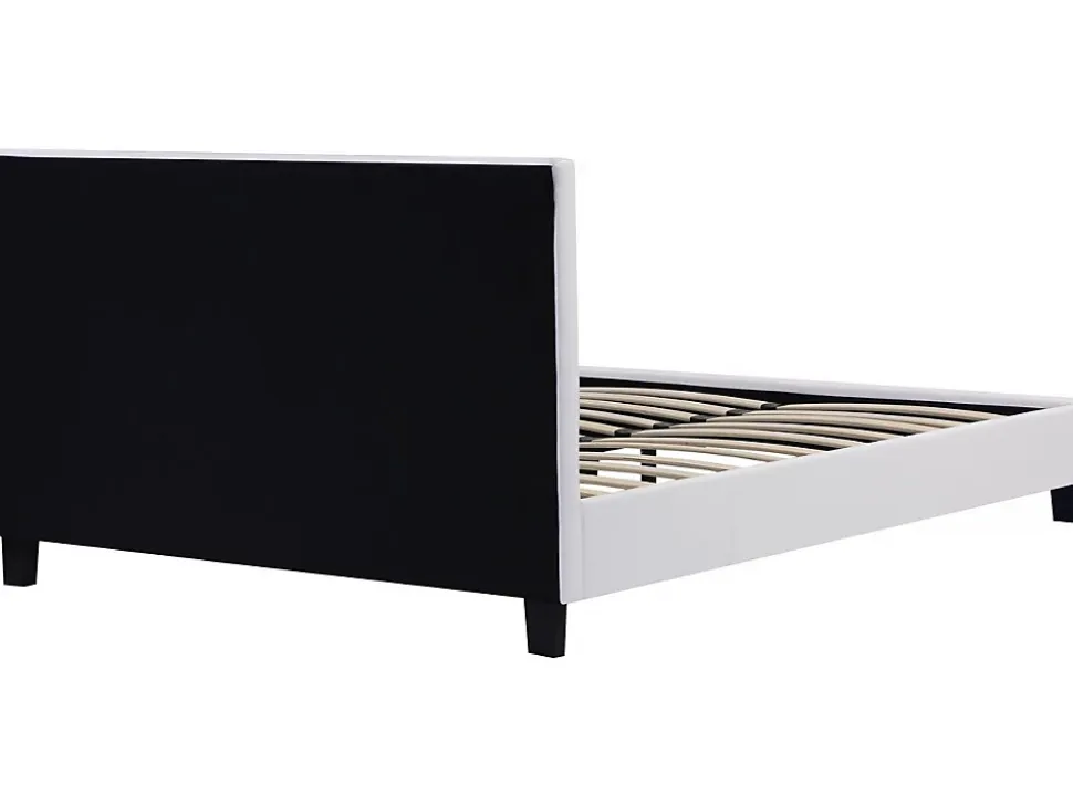 Lit double en pvc "Julia" - 140 x 190 cm - Blanc