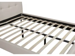 Lit double en tissu capitonné 