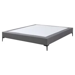 Lit double Lilla 160 x 200 cm gris foncé en.casa