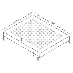 Lit double Lilla 160 x 200 cm gris clair en.casa