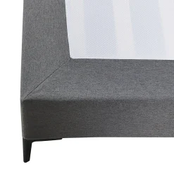 Lit double Lilla 140 x 200 cm gris foncé en.casa