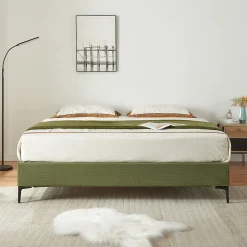 Lit double Lilla 160 x 200 cm vert en.casa