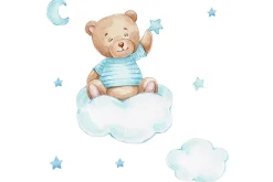 Lit double LUK 160x80 Blue Teddy Bear