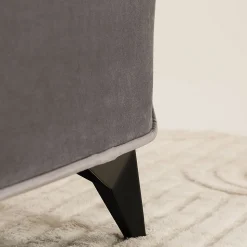 Lit double RAVELLO 140 x 190 cm, revêtement en tissu - Gris